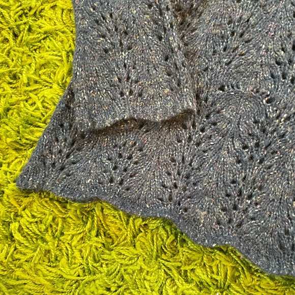 vintage pointelle knitted hooded sweatshirt - Picture 4 of 7